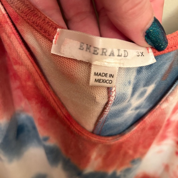 Emerald brand patriotic soft knit maxi dress, worn once, sz 3x, exc condition - Picture 6 of 8